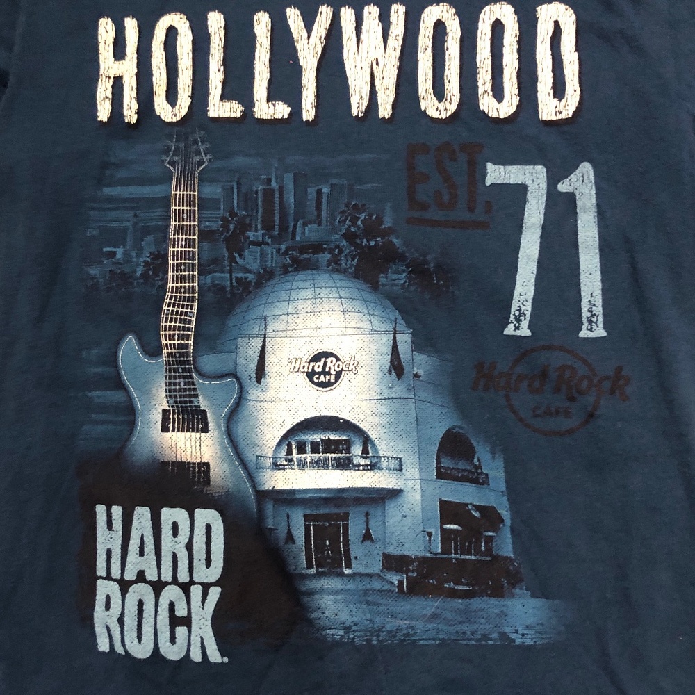 Hard Rock Cafe ® Hollywood MCMLXXI 1971 Blue SZ S